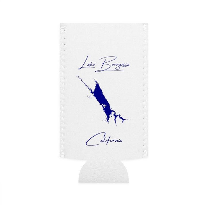 California  Lake  Berryessa  Slim  Can  Koozie  front  position  view  from  flat-front  white.webp