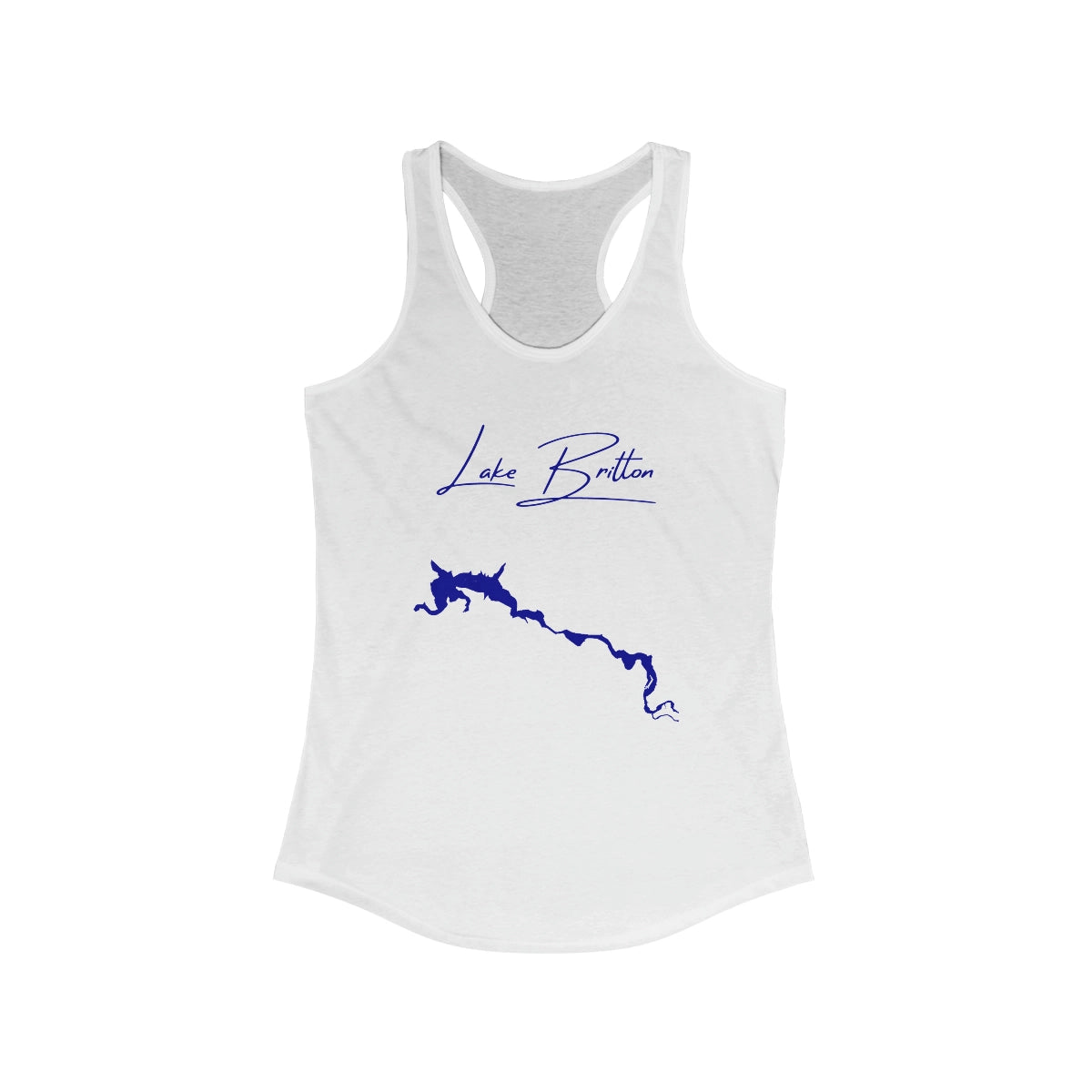 California  Lake  Britton  Racerback-Tank  front  position  view  from  front  solid  white.webp
