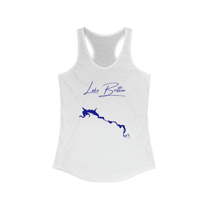 California  Lake  Britton  Racerback-Tank  front  position  view  from  front  solid  white.webp
