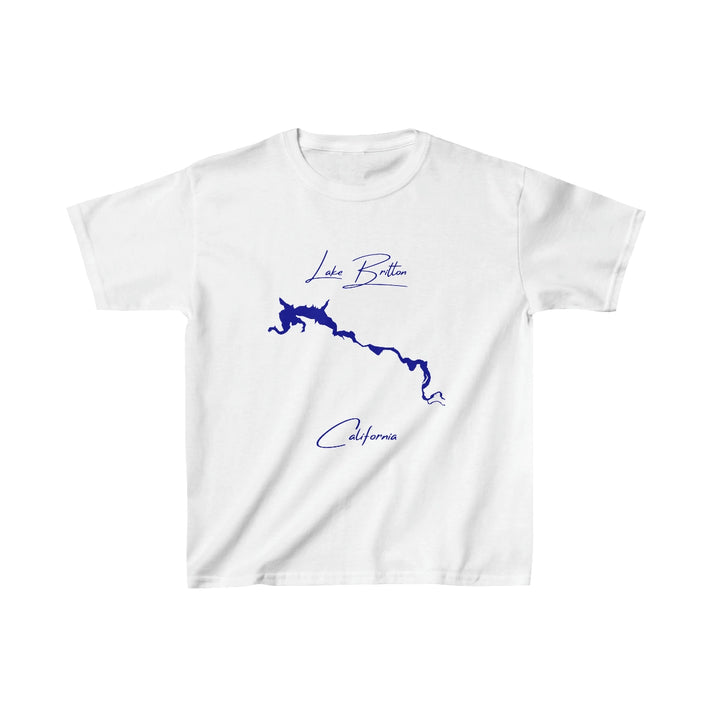 California  Lake  Britton  Youth  T-shirt  front  position  view  from  front  white.webp