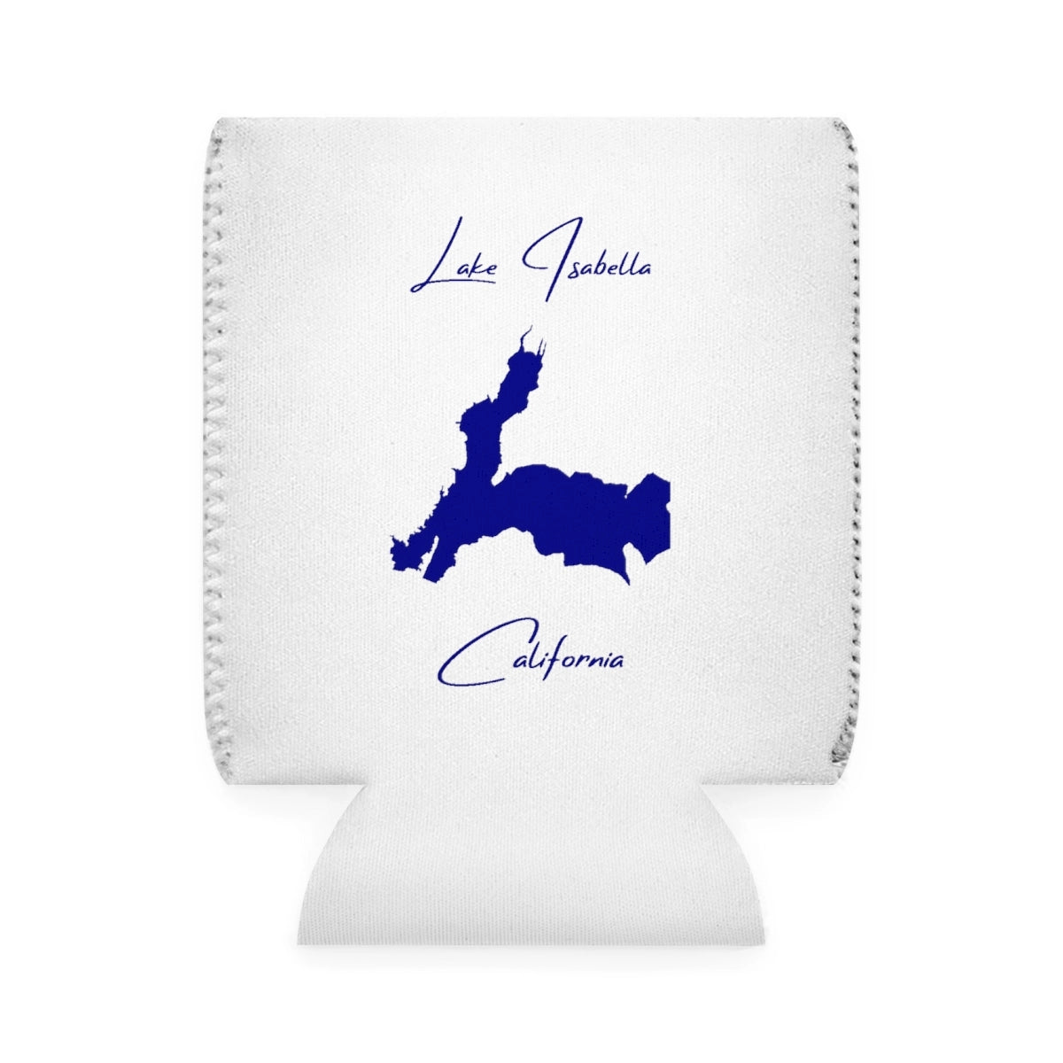 California  Lake  Isabella  Can  Koozie  front  position  view  from  front-1  white.webp