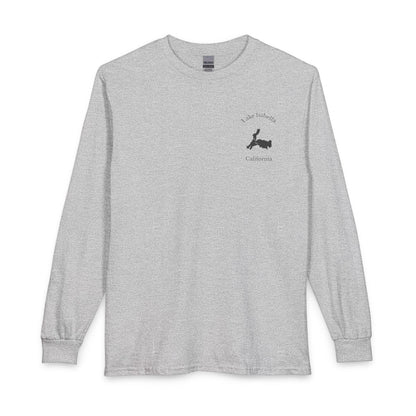 California  Lake  Isabella  Long  Sleeve  Fishing  T-shirt  front  position  view  from  front  sport  grey.webp