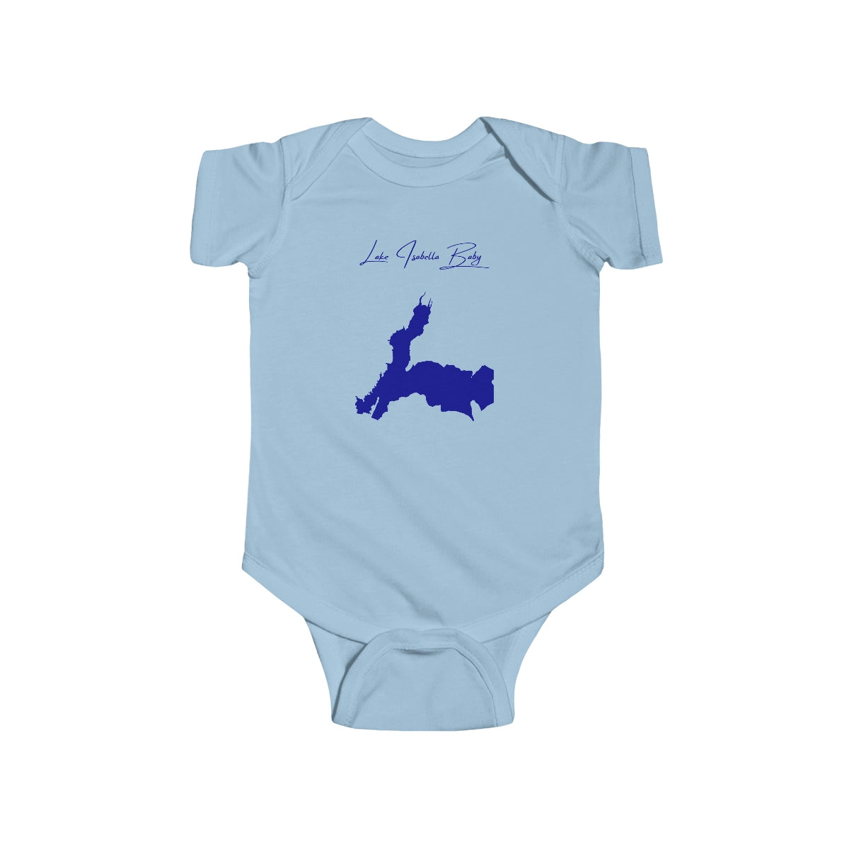 California  Lake  Isabella  Onesie  front  position  view  from  front  light  blue.webp