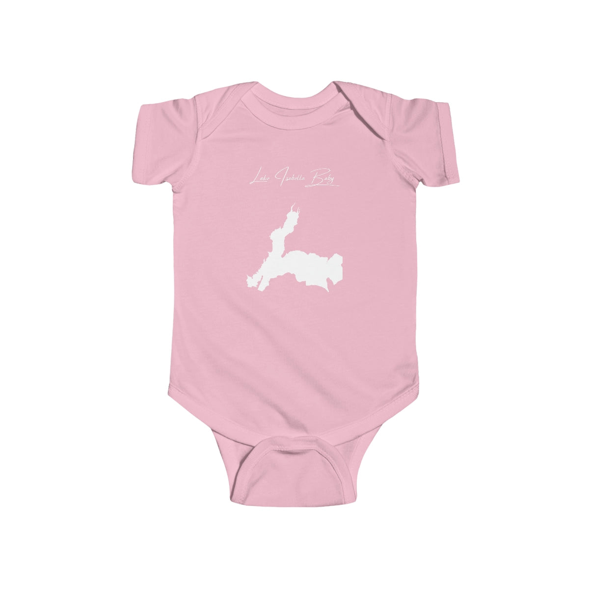California  Lake  Isabella  Onesie  front  position  view  from  front  pink.webp