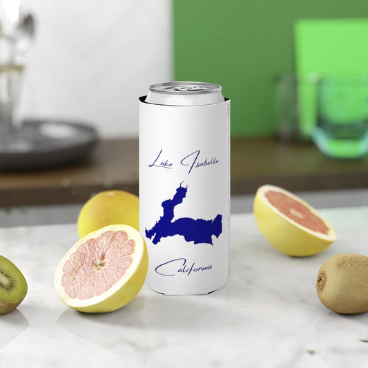 California  Lake  Isabella  Slim  Can  Koozie  front  position  view  from  context-2  white.webp