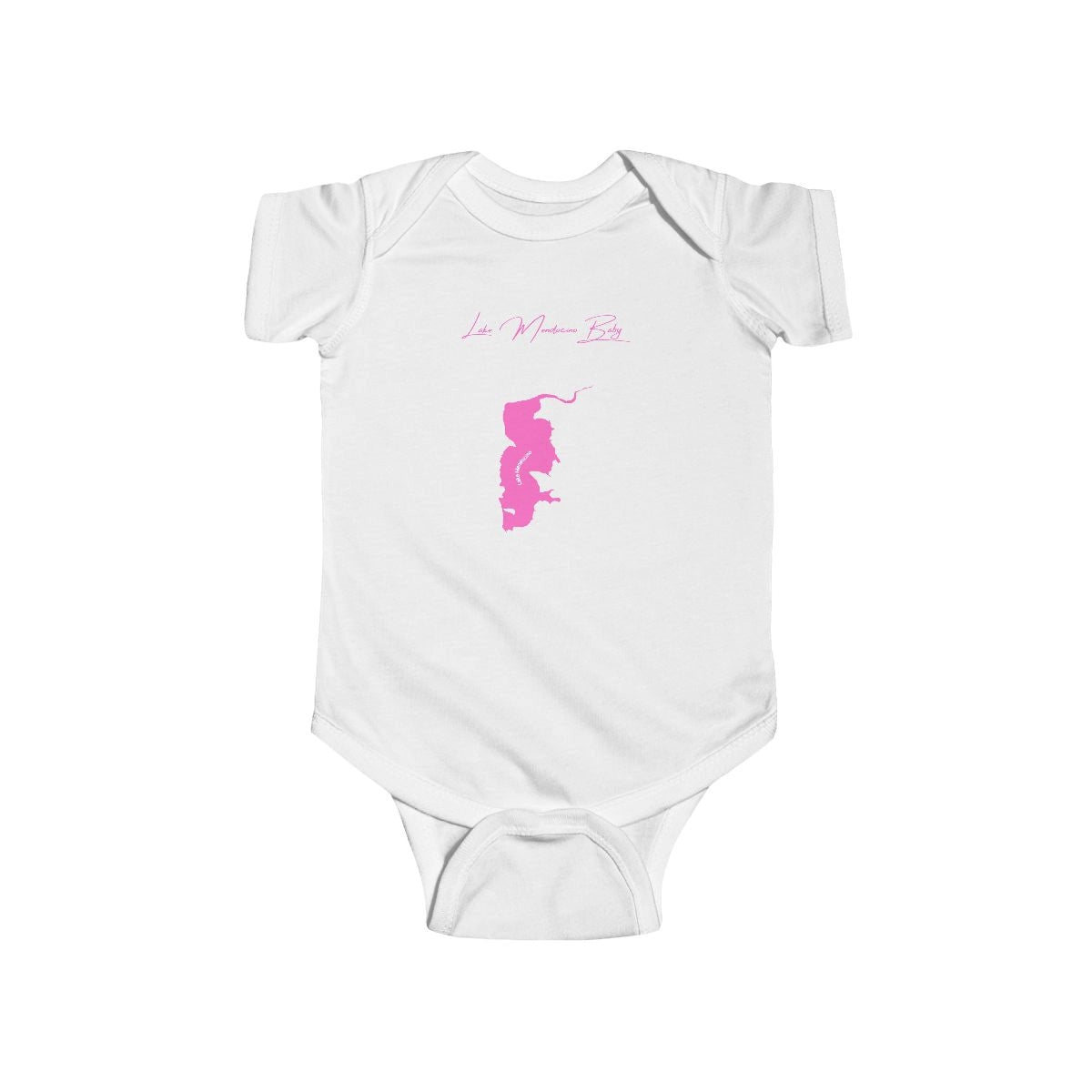 California  Lake  Mendocino  Onesie  front  position  view  from  front  white.webp