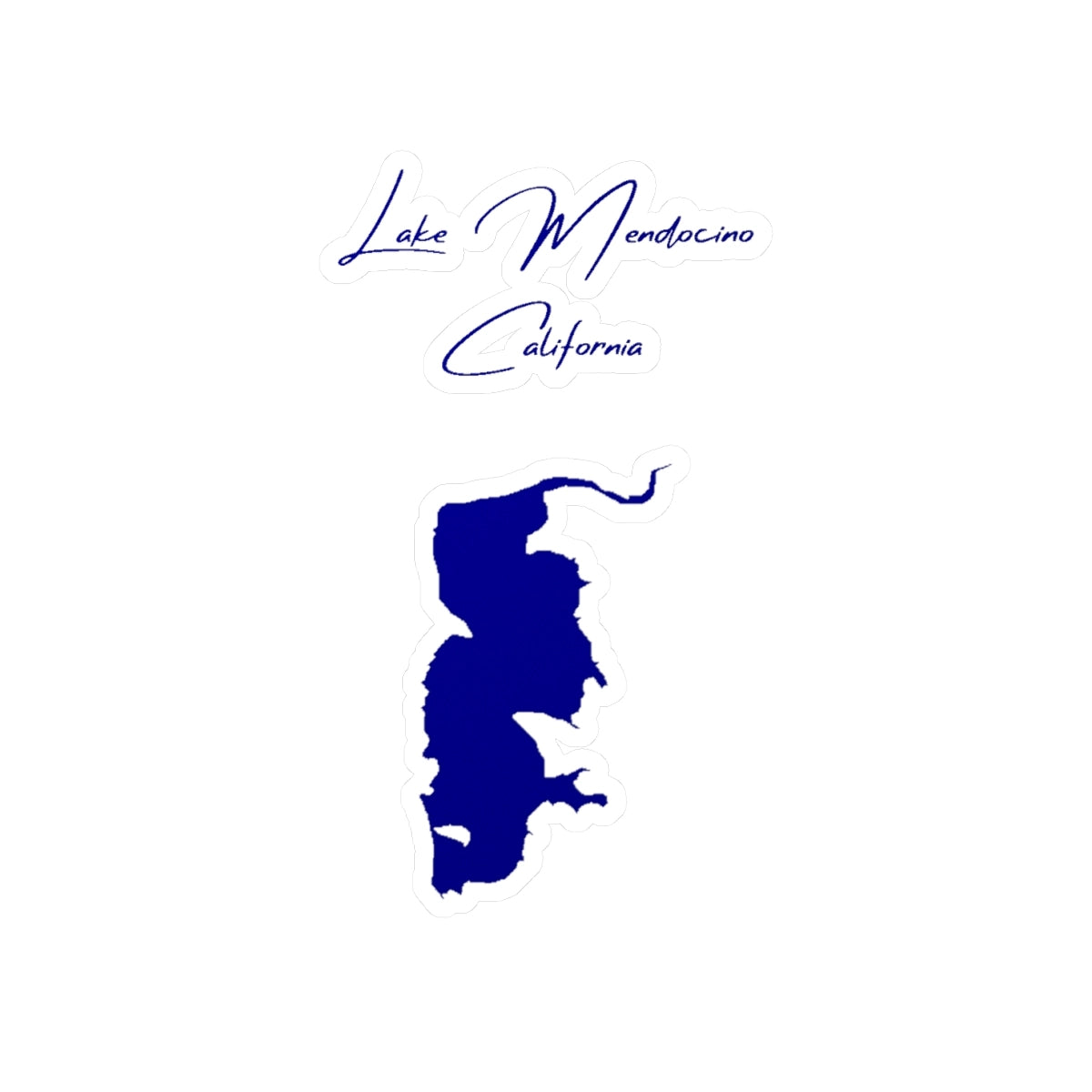 California  Lake  Mendocino  Vinyl  Decal  other  position  view  from  front  4  x  6.webp