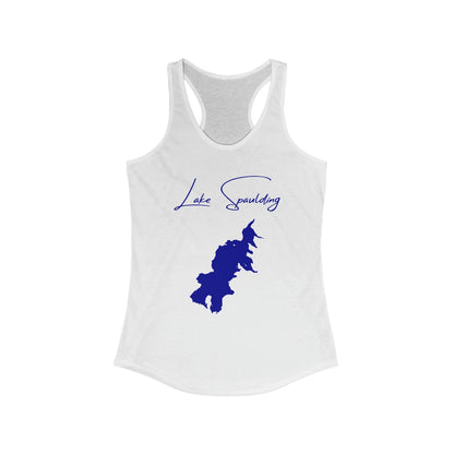 California  Lake  Spaulding  Racerback-Tank  front  position  view  from  front  solid  white.webp