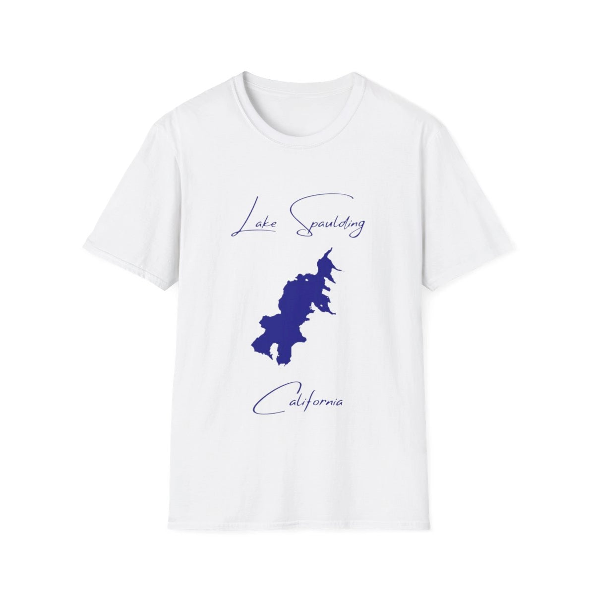 California  Lake  Spaulding  T-shirt  front  position  view  from  front  white.webp