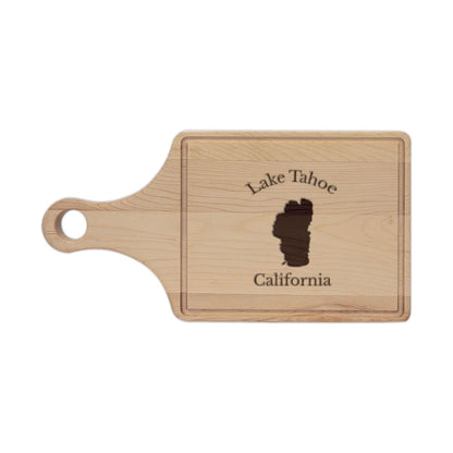 California  Lake  Tahoe  Engraved  Cutting  Board  front  position  view  from  front  maple.webp