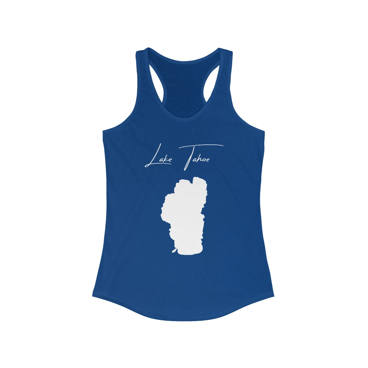 California  Lake  Tahoe  Racerback-Tank  front  position  view  from  front  solid  royal.webp