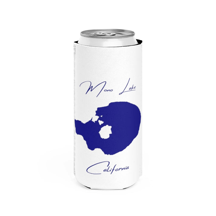 California  Mono  Lake  Slim  Can  Koozie  front  position  view  from  front  white.webp