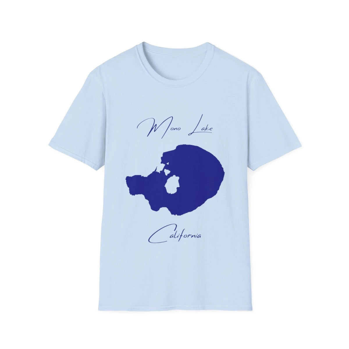 California  Mono  Lake  T-shirt  front  position  view  from  front  light  blue.webp