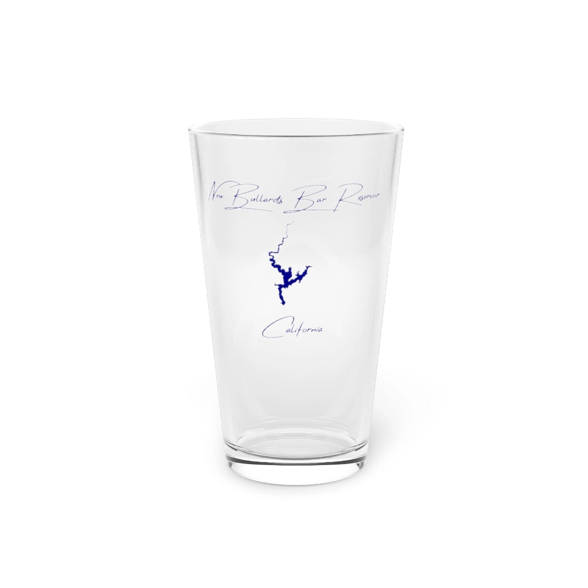 California  New  Bullards  Bar  Reservoir  16oz  Pint  Glass  front  position  view  from  front  16oz.webp