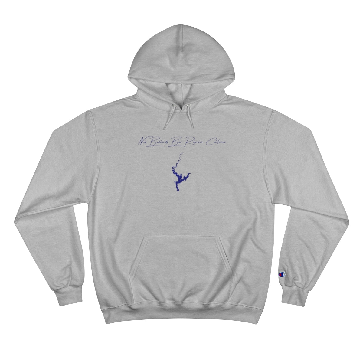 California  New  Bullards  Bar  Reservoir  Hoodie  front  position  view  from  front  light  steel.webp
