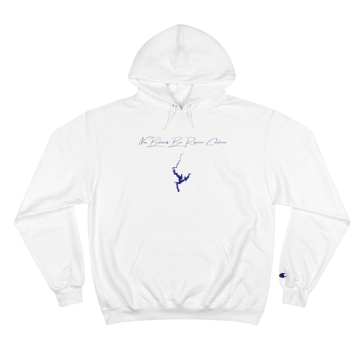 California  New  Bullards  Bar  Reservoir  Hoodie  front  position  view  from  front  white.webp