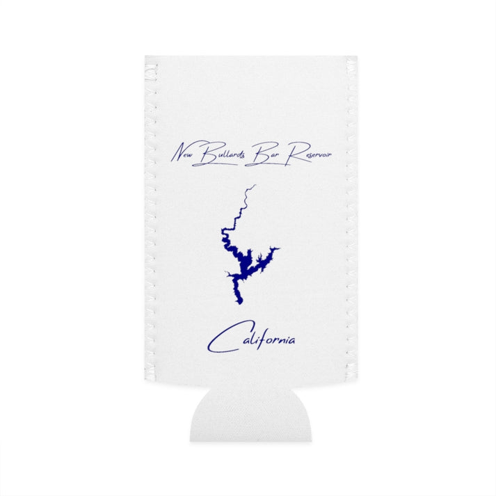 California  New  Bullards  Bar  Reservoir  Slim  Can  Koozie  front  position  view  from  flat-front  white.webp