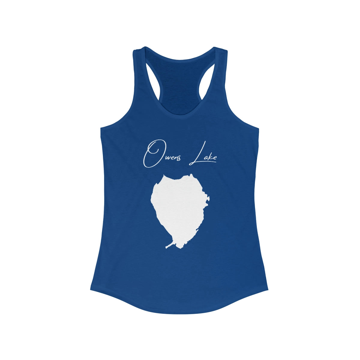 California  Owens  Lake  Racerback-Tank  front  position  view  from  front  solid  royal.webp