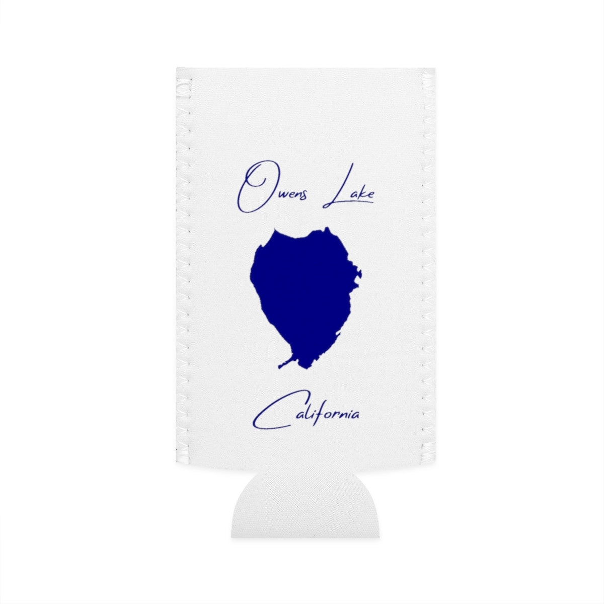 California  Owens  Lake  Slim  Can  Koozie  front  position  view  from  flat-front  white.webp