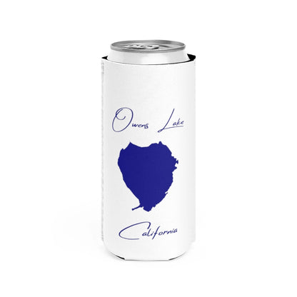 California  Owens  Lake  Slim  Can  Koozie  front  position  view  from  front  white.webp