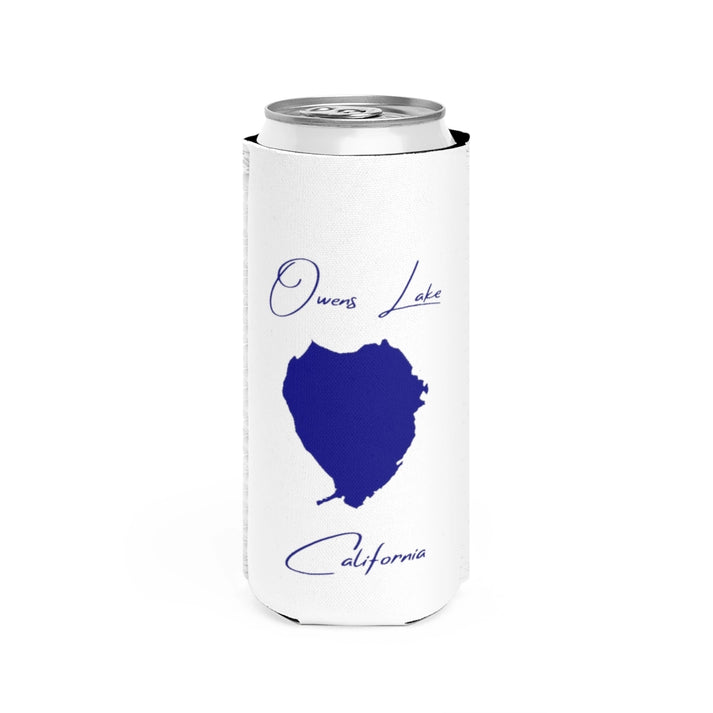 California  Owens  Lake  Slim  Can  Koozie  front  position  view  from  front  white.webp
