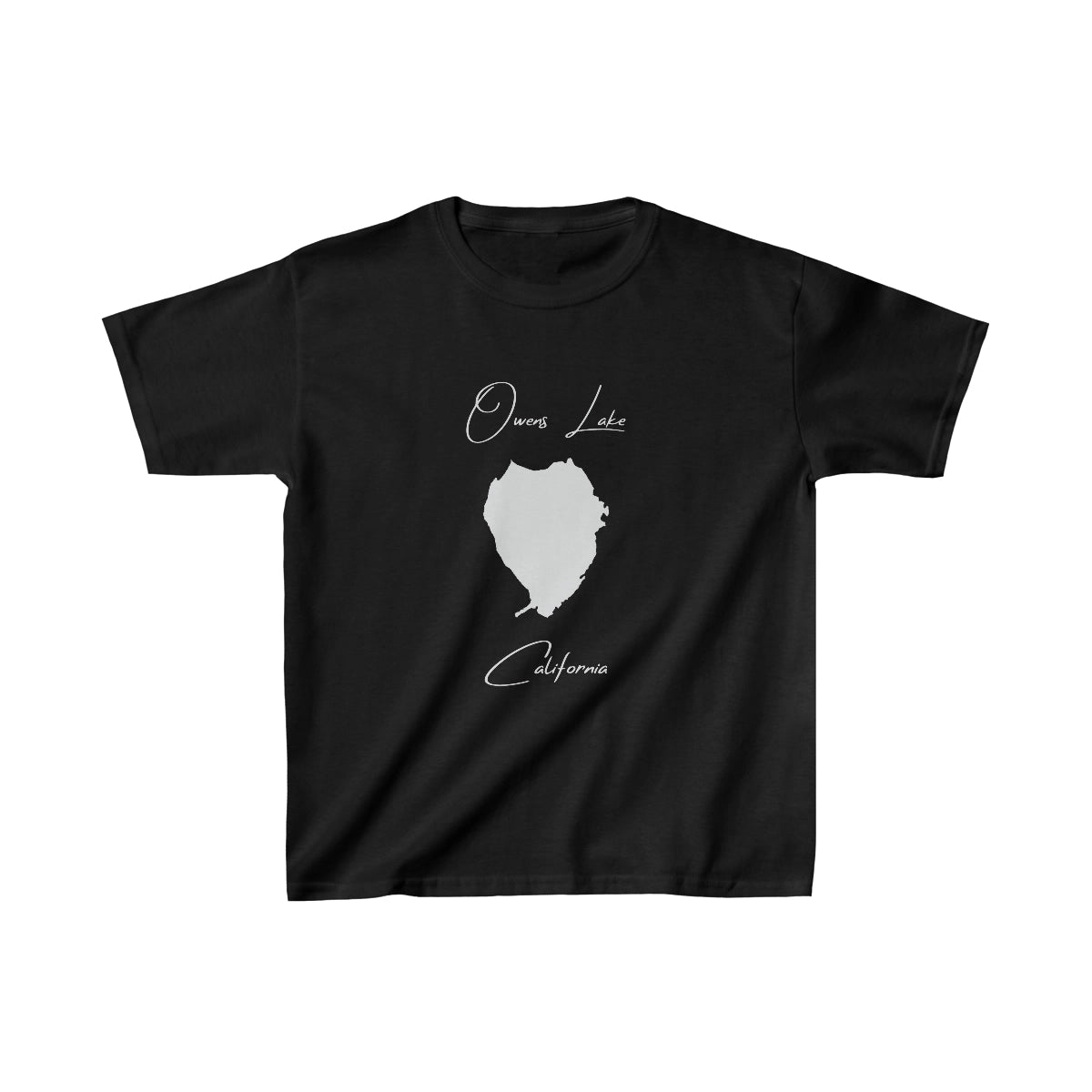 California  Owens  Lake  Youth  T-shirt  front  position  view  from  front  black.webp