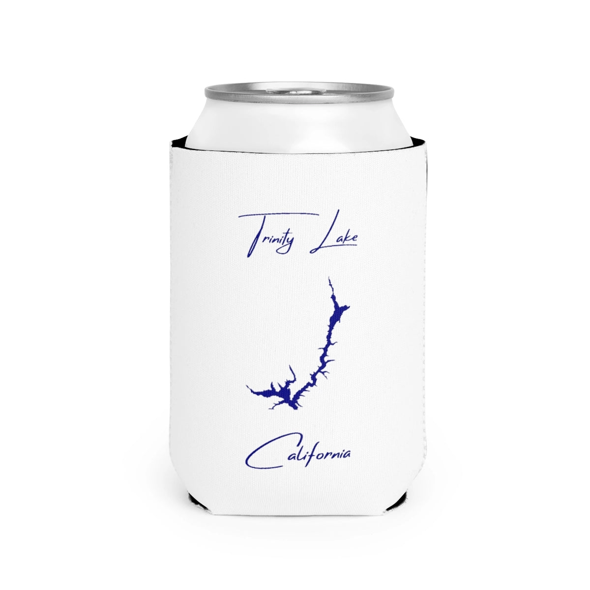 California  Trinity  Lake  Can  Koozie  front  position  view  from  front-2  white.webp