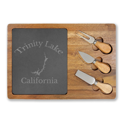 California  Trinity  Lake  Engraved  Charcuterie  Board  other  position  view  from  front  13  3  4  x  9  3  4.webp