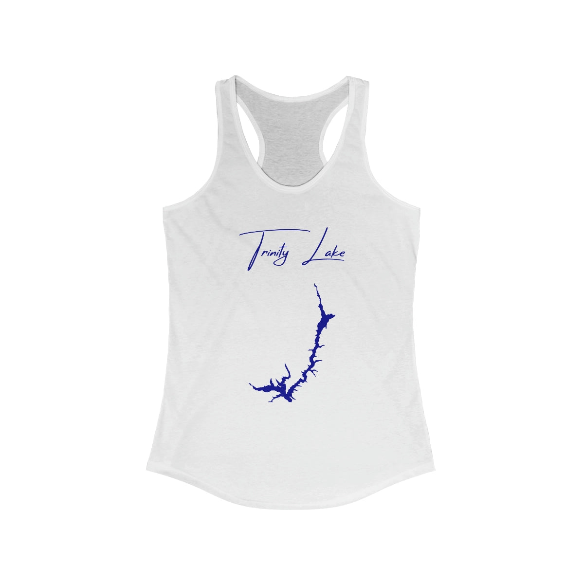 California  Trinity  Lake  Racerback-Tank  front  position  view  from  front  solid  white.webp