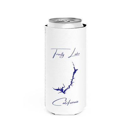 California  Trinity  Lake  Slim  Can  Koozie  front  position  view  from  front  white.webp