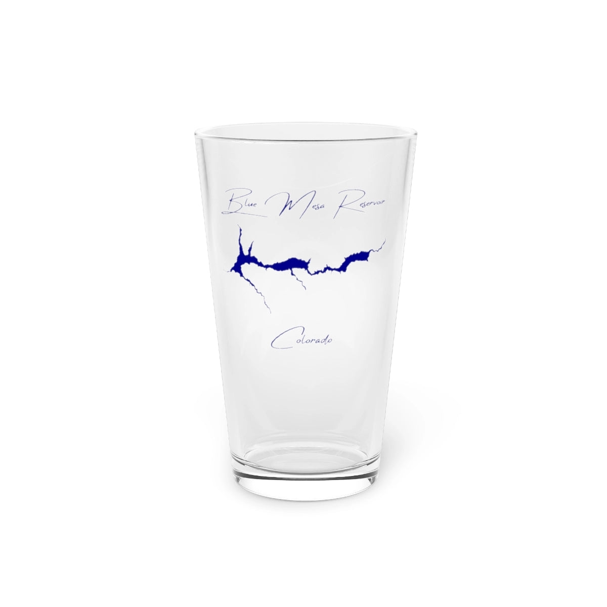 Colorado  Blue  Mesa  Reservoir  16oz  Pint  Glass  front  position  view  from  front  16oz.webp