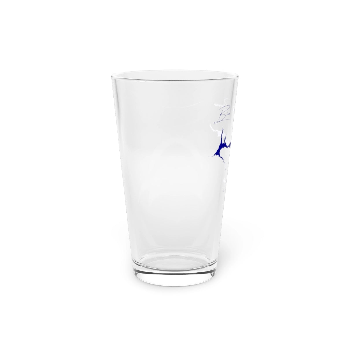 Colorado  Blue  Mesa  Reservoir  16oz  Pint  Glass  front  position  view  from  left  16oz.webp