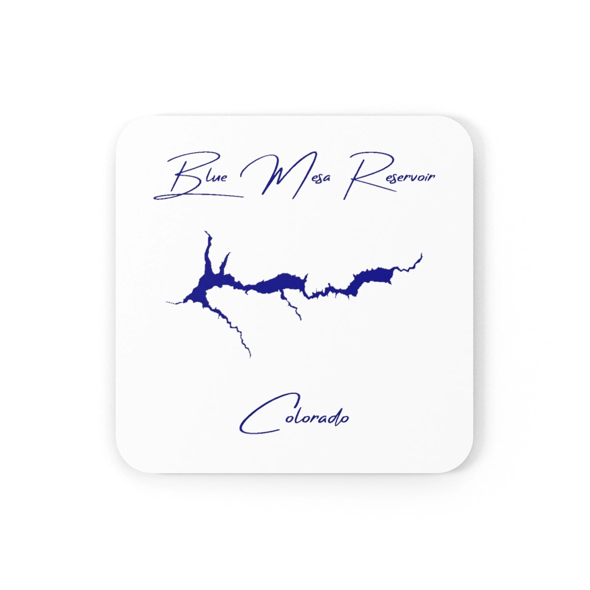 Colorado  Blue  Mesa  Reservoir  Coaster  Set  front  position  view  from  front  3.75  x  3.75.webp