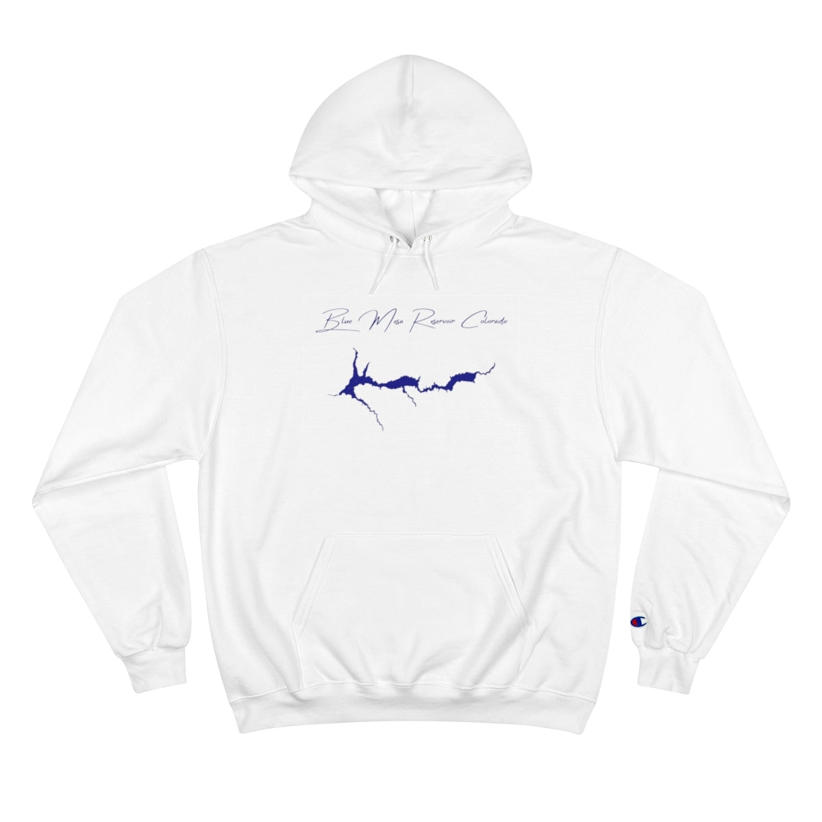 Colorado  Blue  Mesa  Reservoir  Hoodie  front  position  view  from  front  white.webp
