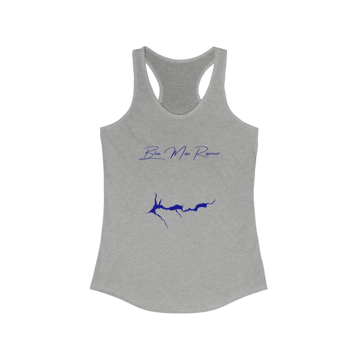 Colorado  Blue  Mesa  Reservoir  Racerback-Tank  front  position  view  from  front  heather  grey.webp