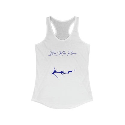 Colorado  Blue  Mesa  Reservoir  Racerback-Tank  front  position  view  from  front  solid  white.webp