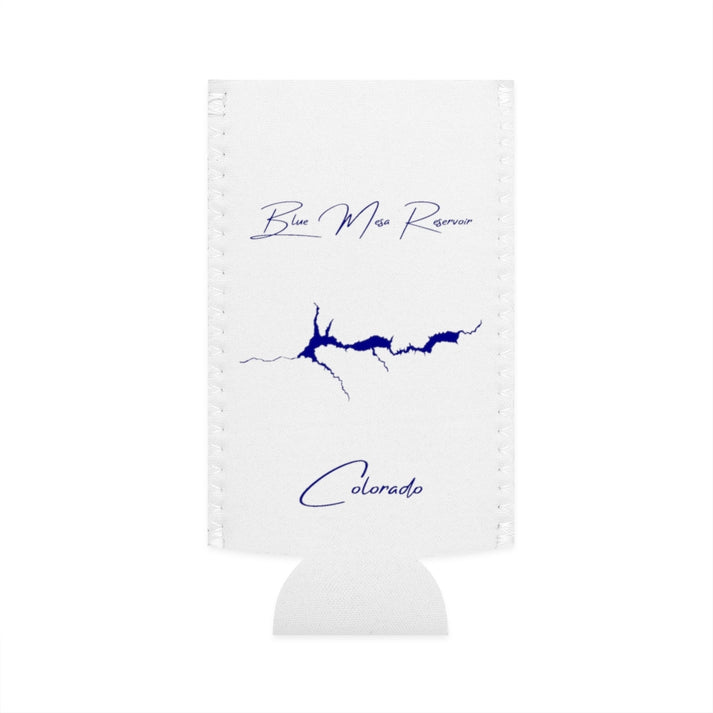 Colorado  Blue  Mesa  Reservoir  Slim  Can  Koozie  front  position  view  from  flat-front  white.webp