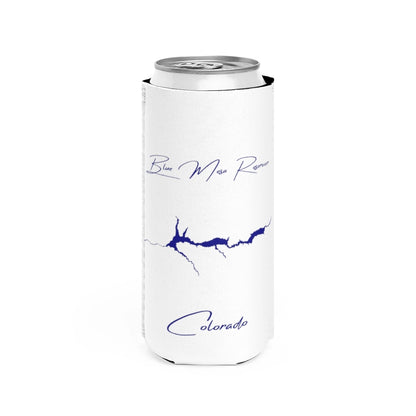 Colorado  Blue  Mesa  Reservoir  Slim  Can  Koozie  front  position  view  from  front  white.webp