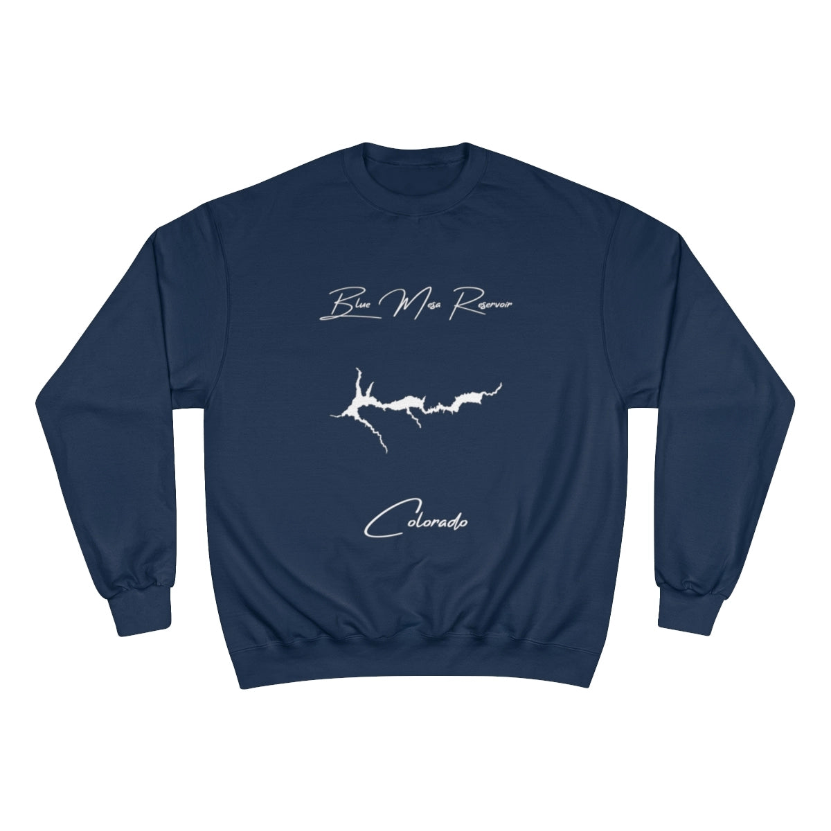 Colorado  Blue  Mesa  Reservoir  Sweatshirt  front  position  view  from  front  navy.webp