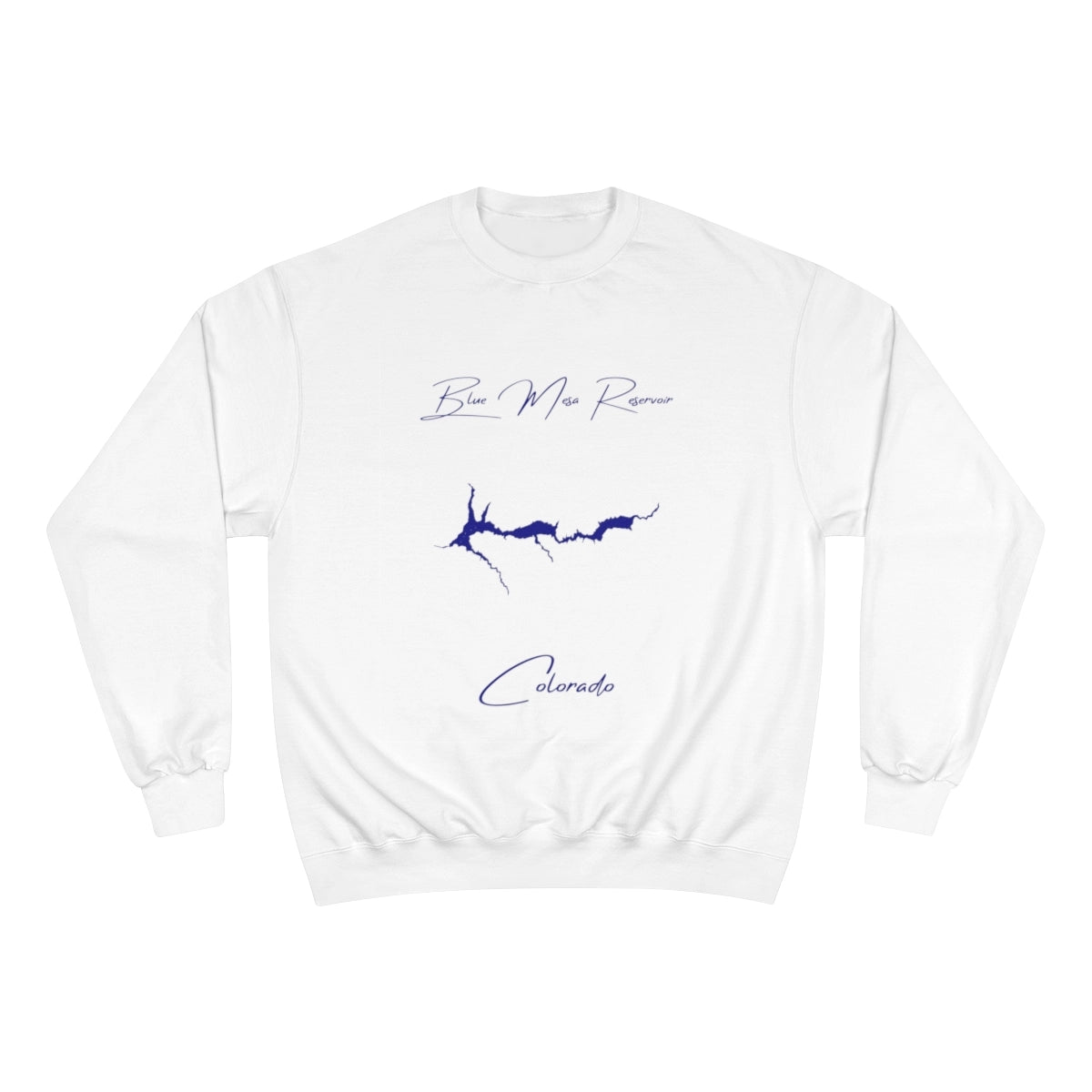 Colorado  Blue  Mesa  Reservoir  Sweatshirt  front  position  view  from  front  white.webp