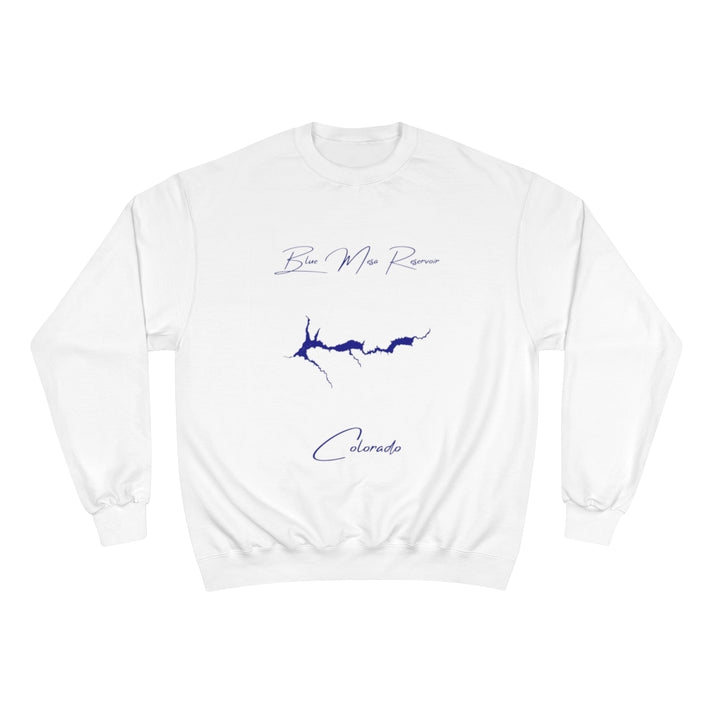 Colorado  Blue  Mesa  Reservoir  Sweatshirt  front  position  view  from  front  white.webp