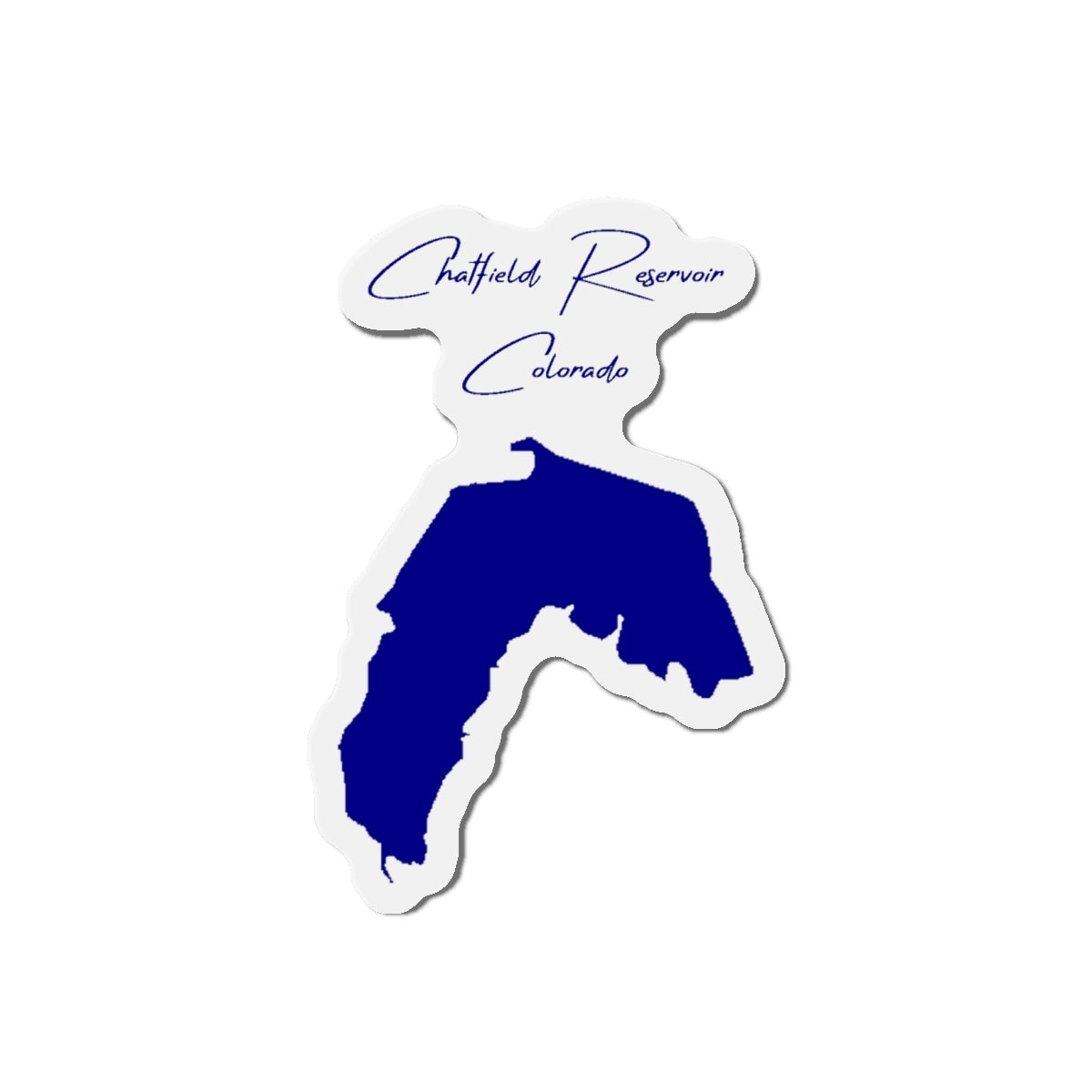 Colorado  Chatfield  Reservoir  Die  Cut  Magnet  front  position  view  from  front  4  x  4.webp