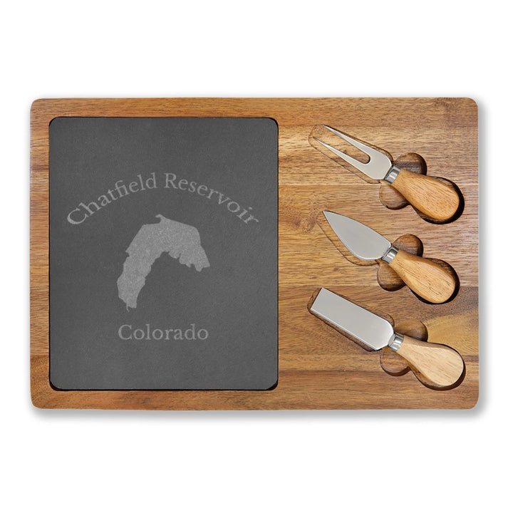 Colorado  Chatfield  Reservoir  Engraved  Charcuterie  Board  other  position  view  from  front  13  3  4  x  9  3  4.webp
