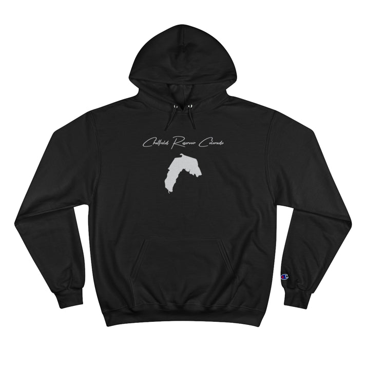 Colorado  Chatfield  Reservoir  Hoodie  front  position  view  from  front  black.webp
