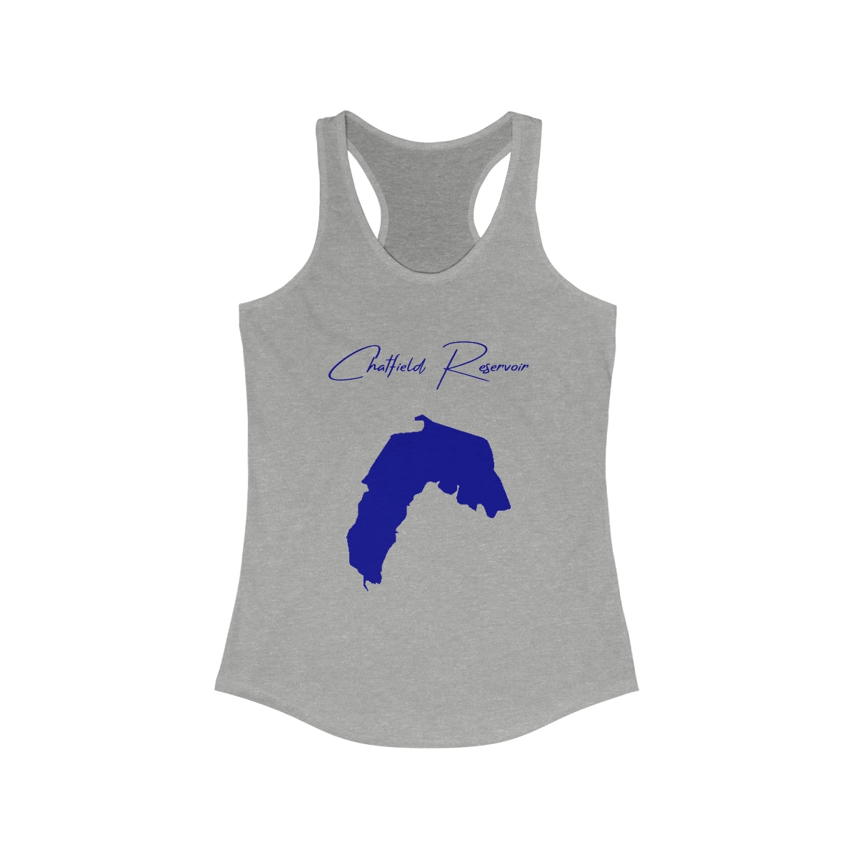 Colorado  Chatfield  Reservoir  Racerback-Tank  front  position  view  from  front  heather  grey.webp