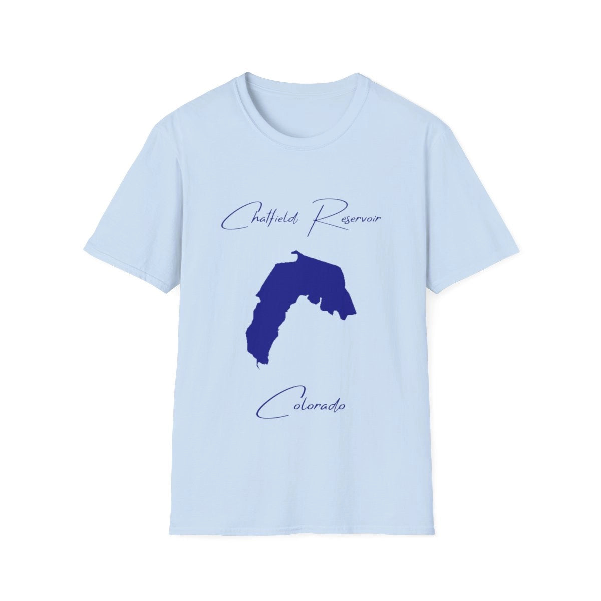 Colorado  Chatfield  Reservoir  T-shirt  front  position  view  from  front  light  blue.webp