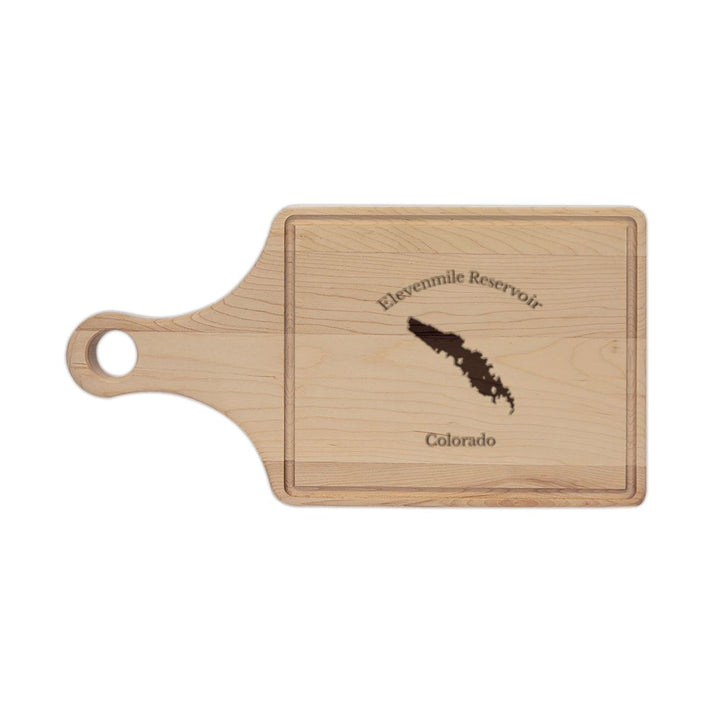 Colorado  Elevenmile  Reservoir  Engraved  Cutting  Board  front  position  view  from  front  maple.webp