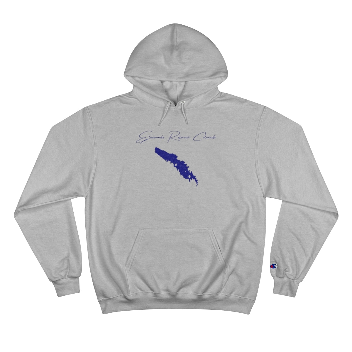 Colorado  Elevenmile  Reservoir  Hoodie  front  position  view  from  front  light  steel.webp