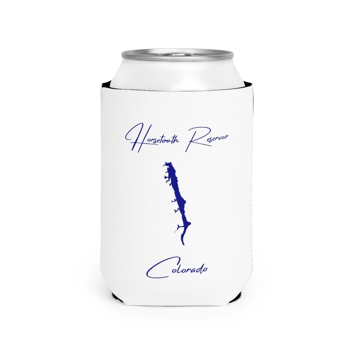 Colorado  Horsetooth  Reservoir  Can  Koozie  front  position  view  from  front-2  white.webp