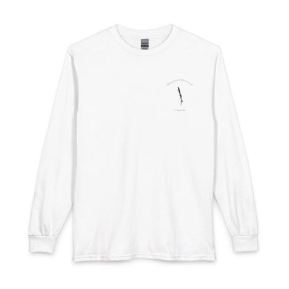 Colorado  Horsetooth  Reservoir  Long  Sleeve  Fishing  T-shirt  front  position  view  from  front  white.webp